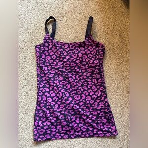 Lululemon Pink and Black Leopard Print Dress SZ 4